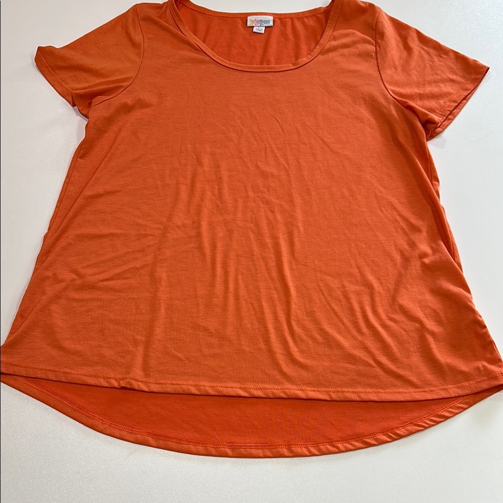 LuLaRoe Orange Relaxed Short Sleeve Tee